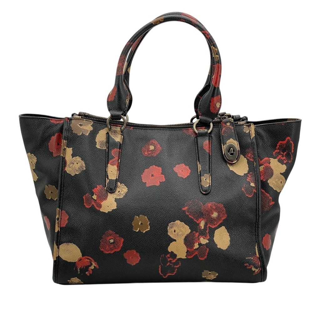 Coach Crosby Carryall Satchel Printed Crossgrain Leather Floral Print - Picture 3 of 16